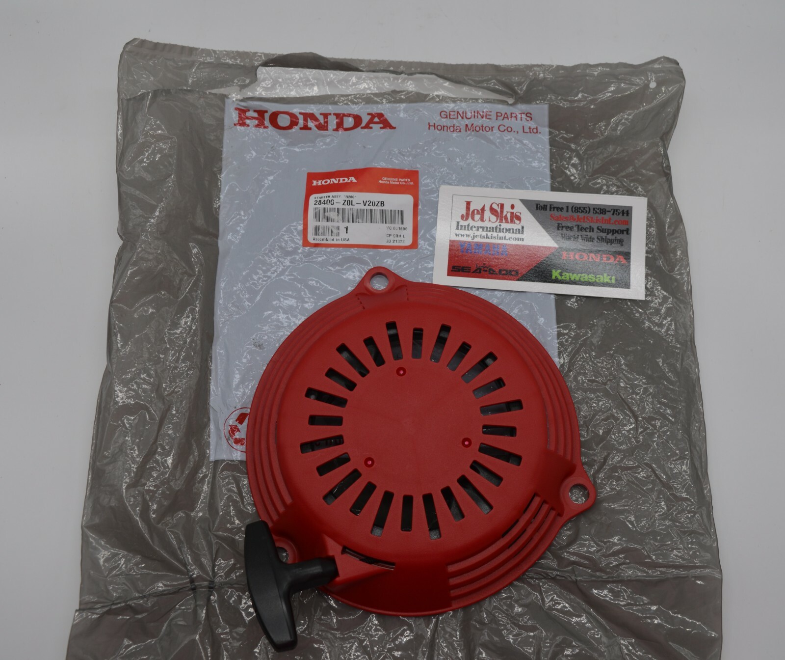 Genuine OEM Honda 28400-Z0L-V20ZB Recoil Starter Assembly Red Fits GCV160
