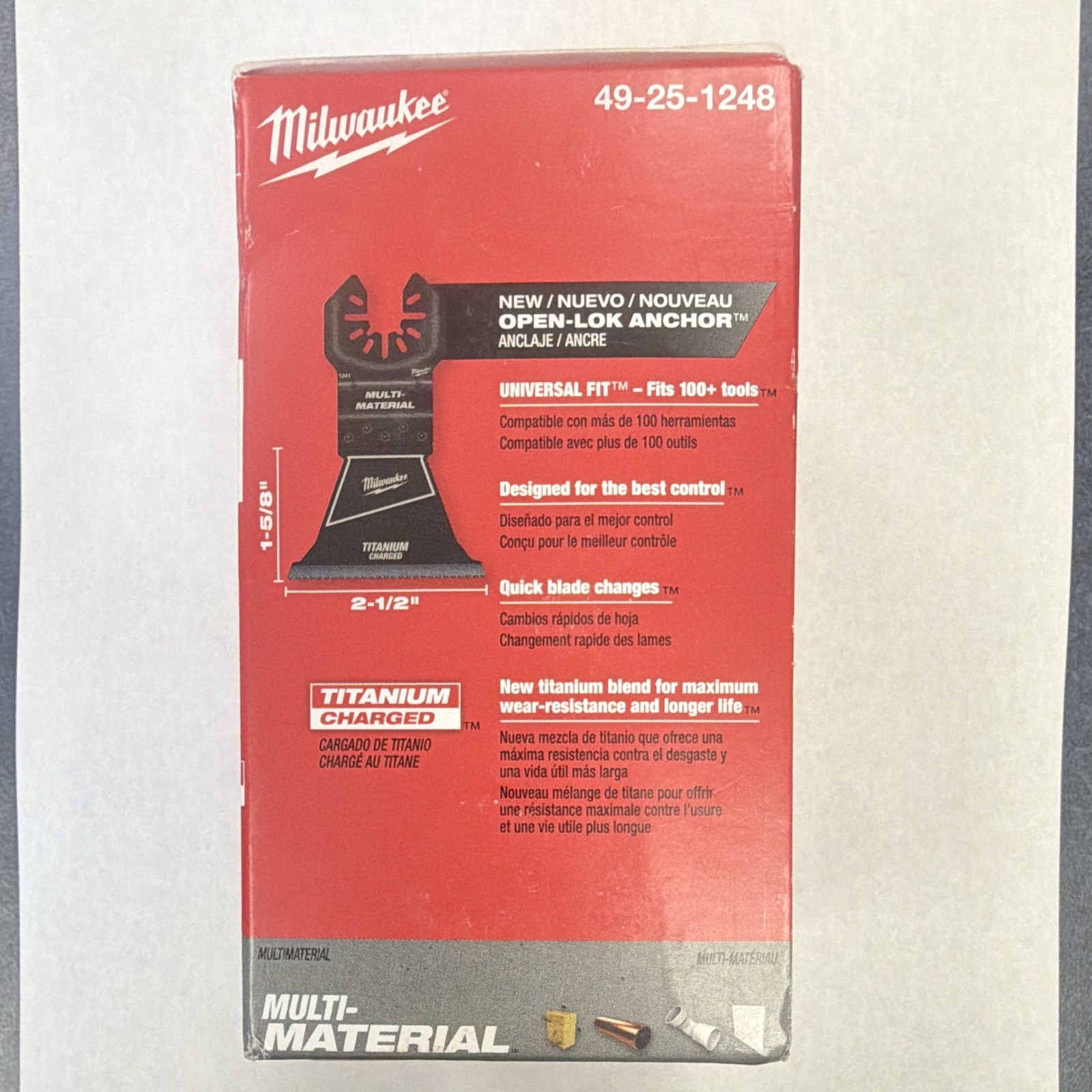Milwaukee 49-25-1248 Bi-Metal Multi-Material Oscillating Blades Universal 25