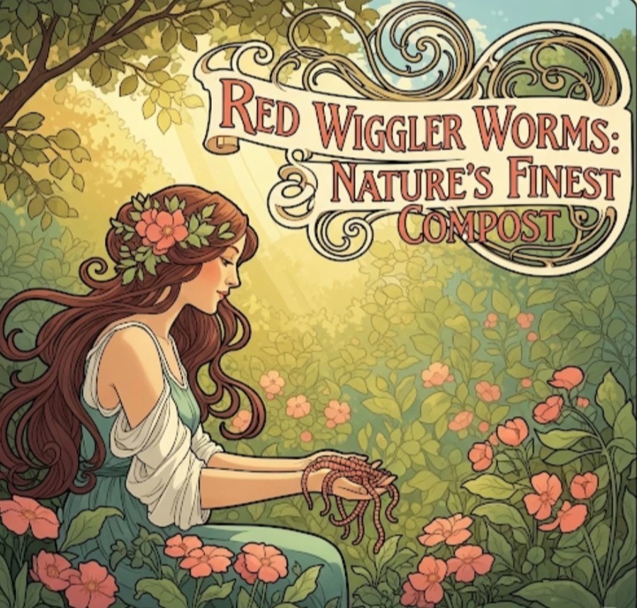 100 Live Red Wiggler worms,FREE Shipping! (Compost Worms)–No Blues