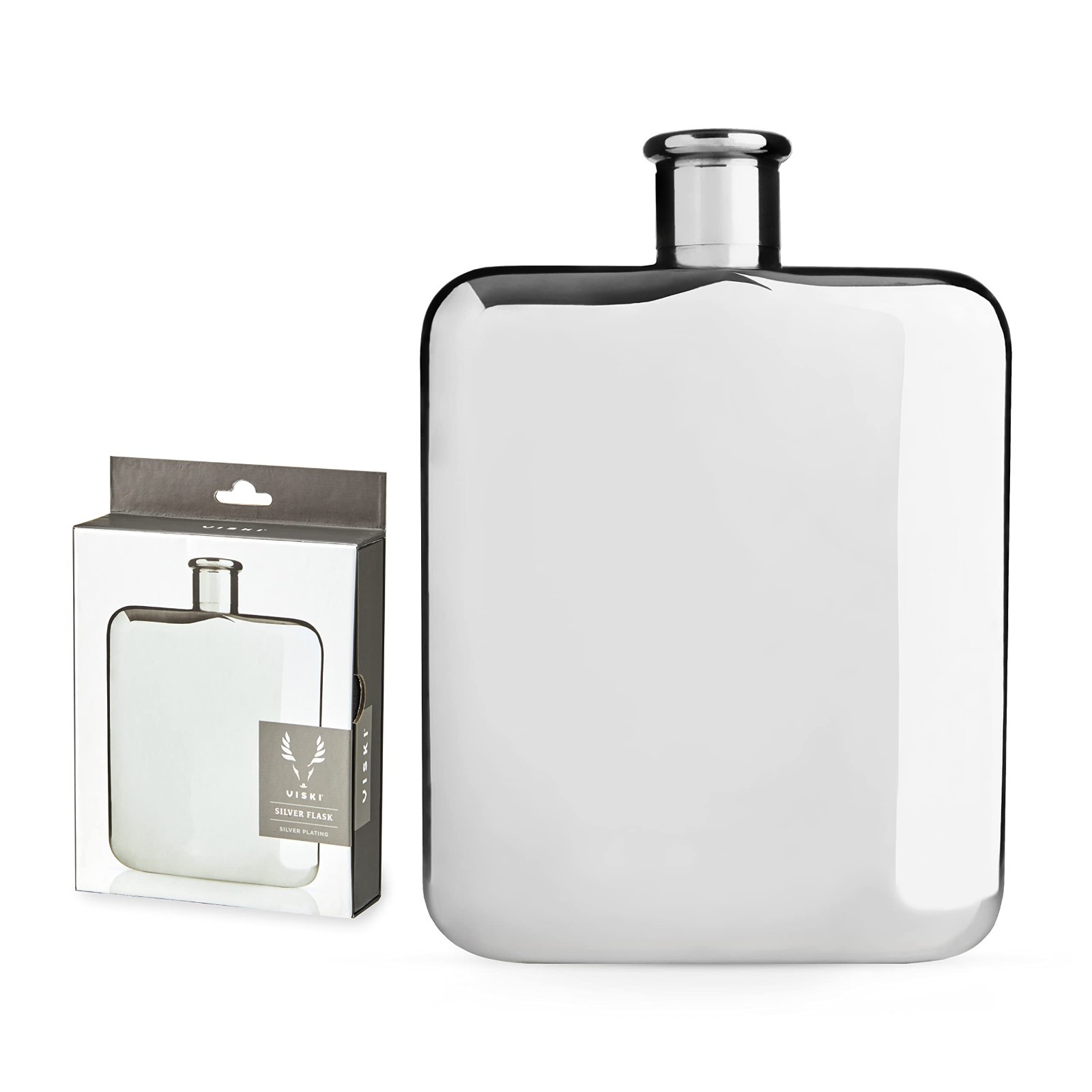 Stainless Steel Pocket Hip Flask, 6 oz Leakproof Liquor Flask for Whiskey, Vodka