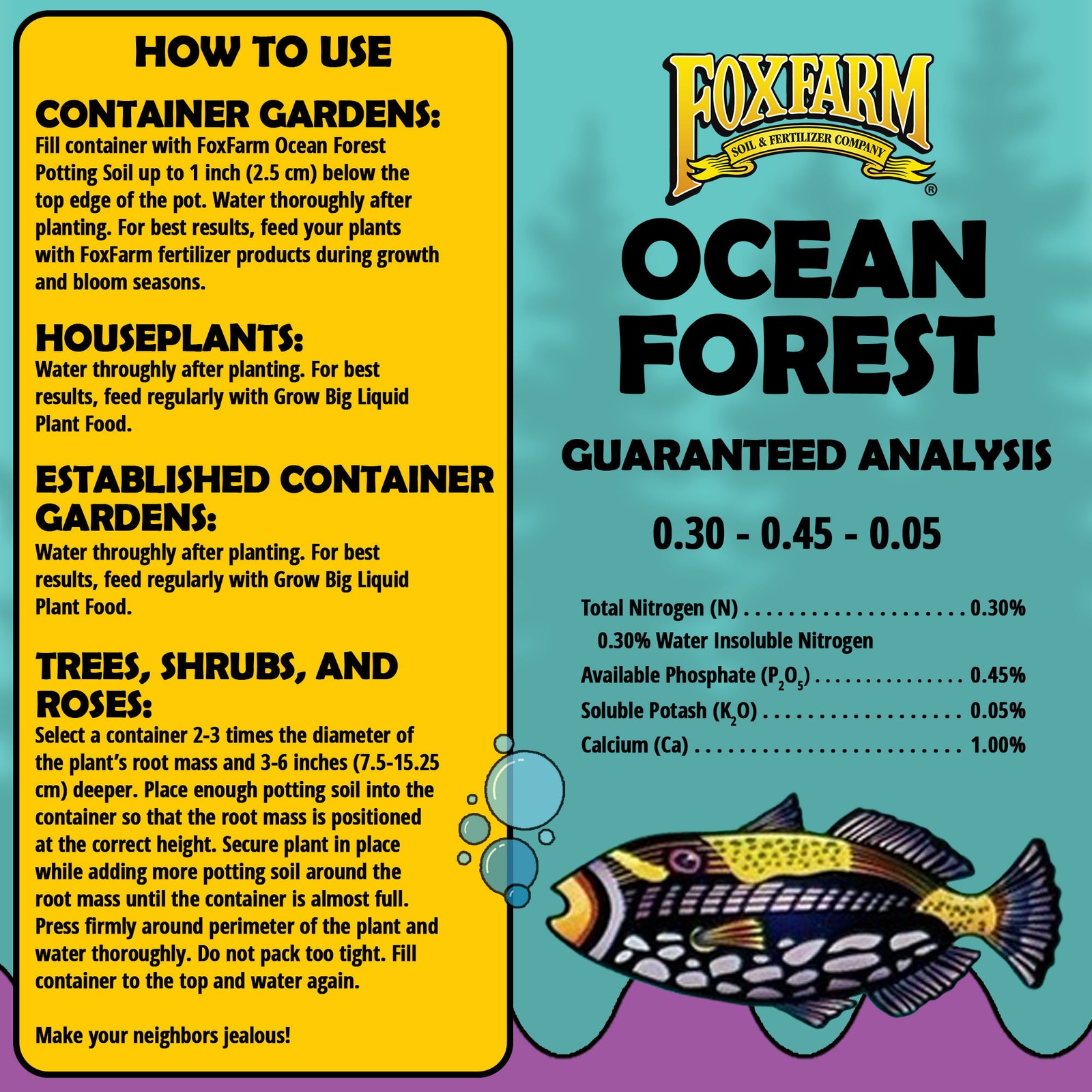 FoxFarm (#FX14053) Ocean Forest Potting Soil, 12-Quart (Pack of 1)