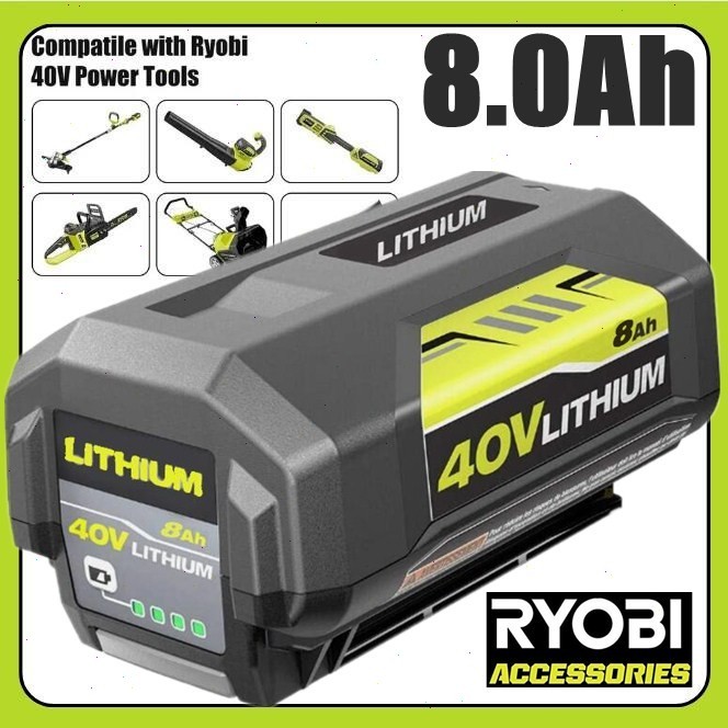 40V 8.0Ah Battery for Ryobi 40 Volt Lithium OP4050 OP40602 OP40261 OP4060 OP4030
