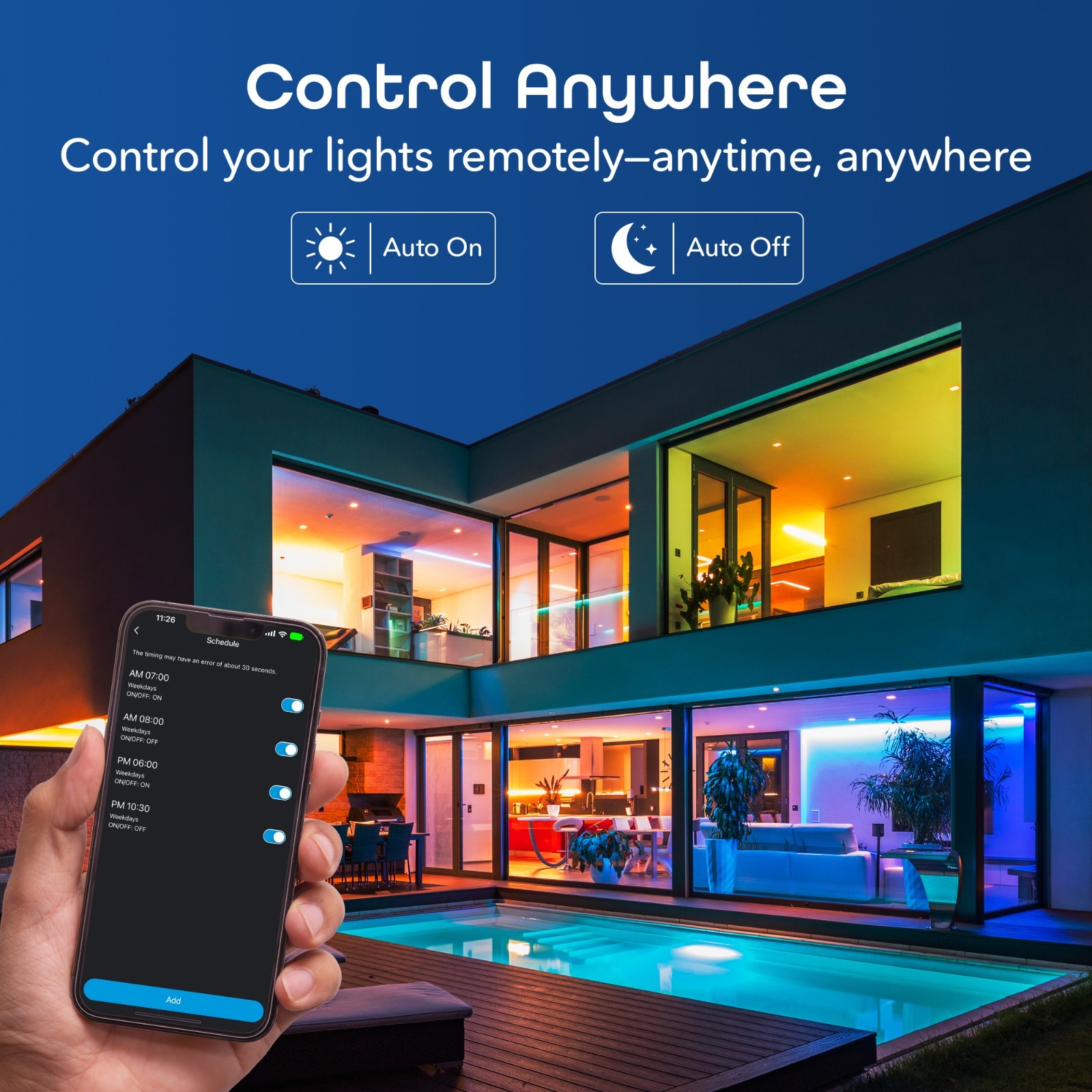 Geeni A19 Smart LED Bulbs 6-Pack | Alexa Google, Color + White Wi-Fi
