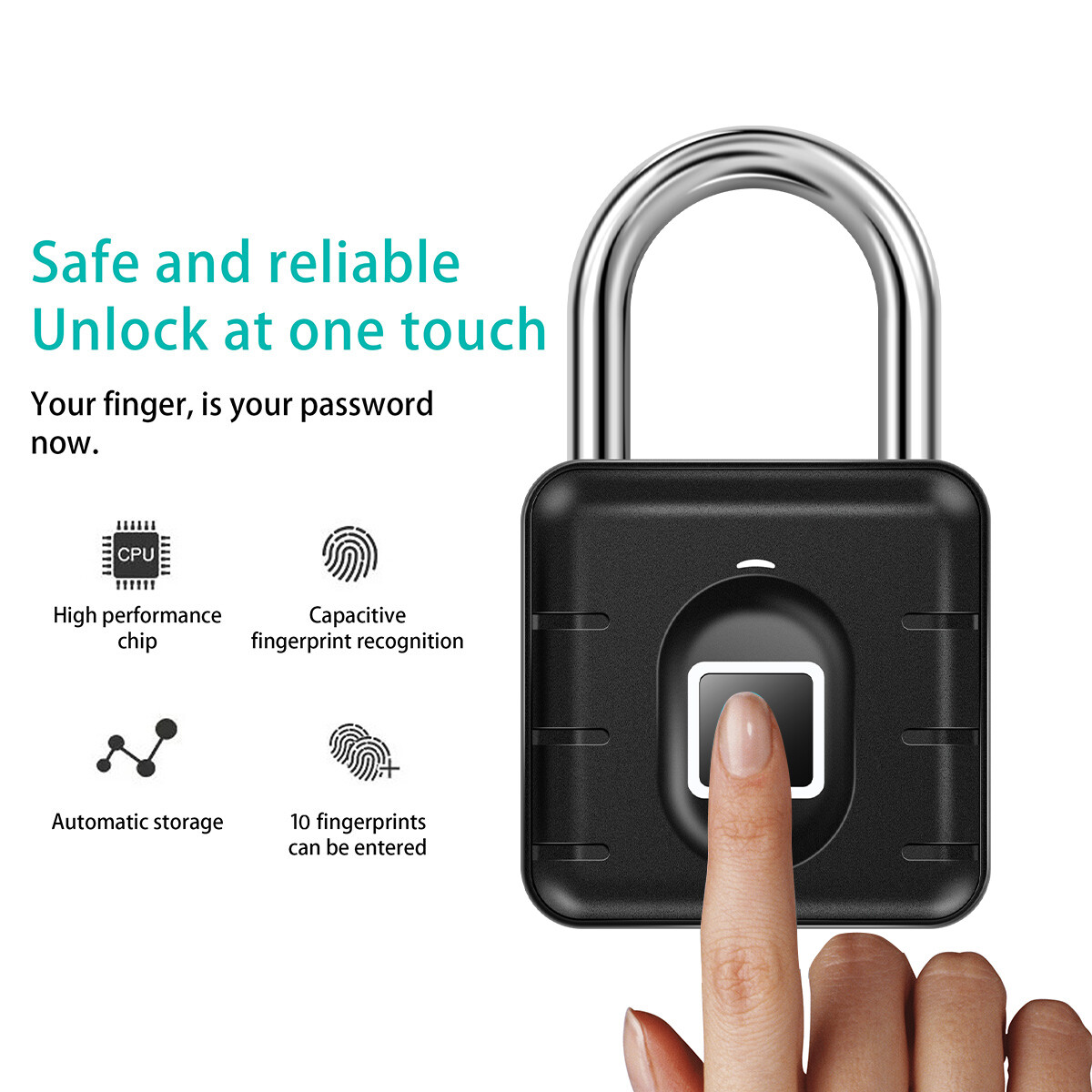 Waterproof Fingerprint Padlock Bluetooth Digital APP Keyless Smart Door Lock