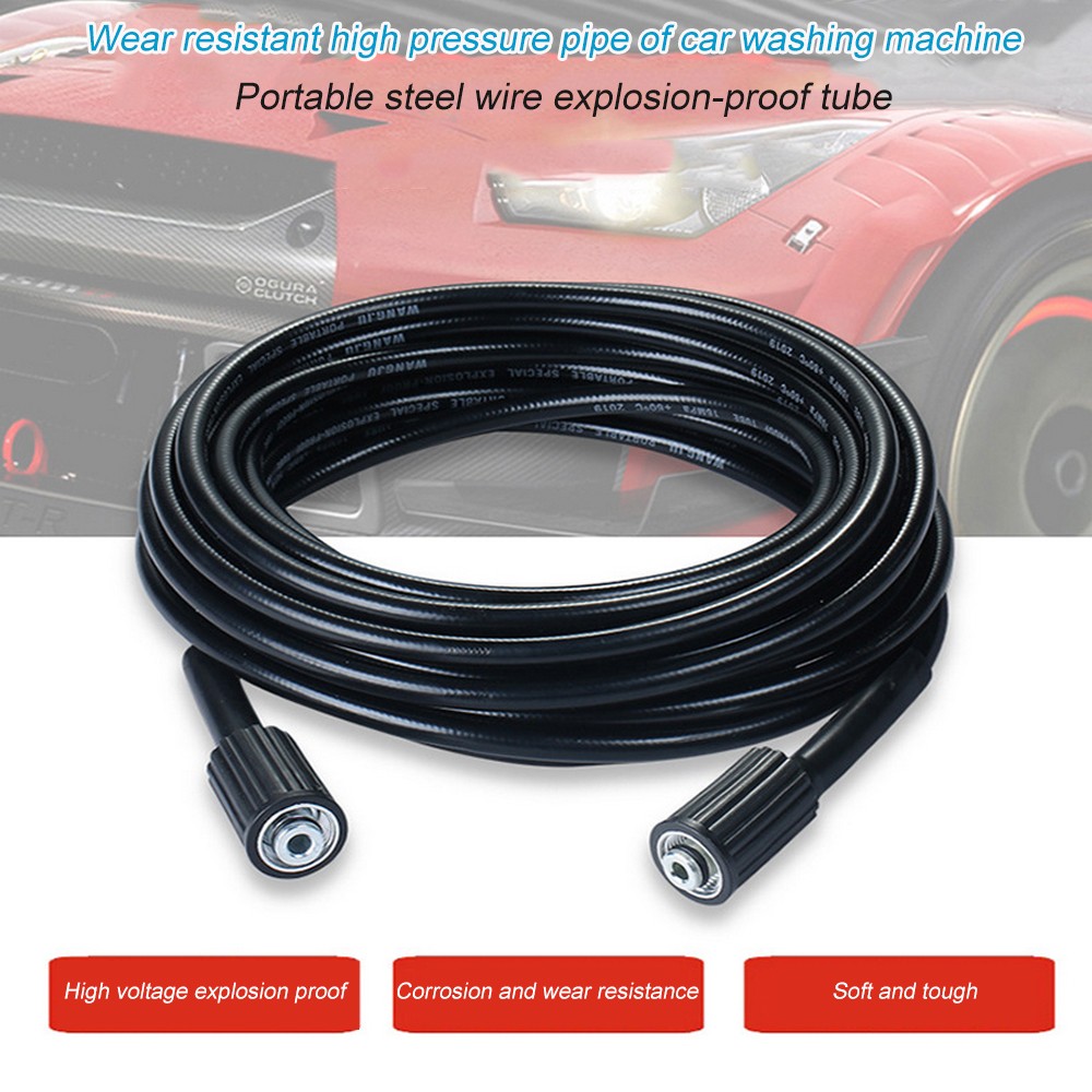 30/50/66ft Pressure Washer Hose 3200 PSI Power Washer Replacement Hose M22-14mm
