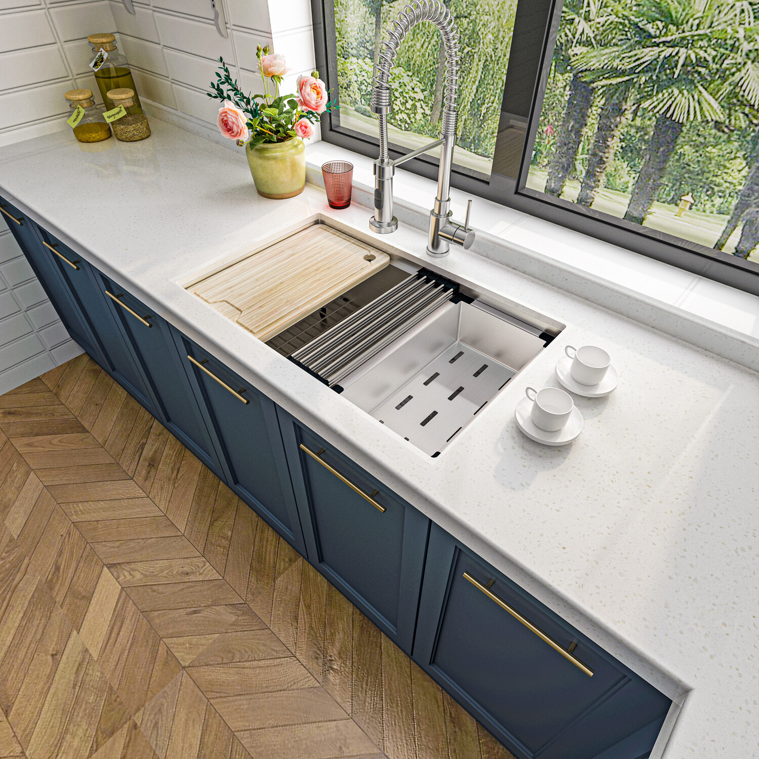 Sinber 30″ Undermount 16 Gauge Single Bowl Stainless Steel Kitchen Sink KSS0002S