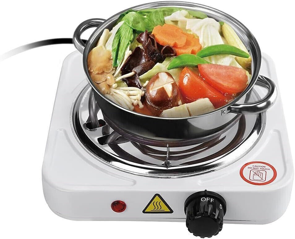 Electric Camping Single Burner Hot Plate Portable Heating Cooking Stove Dorm US