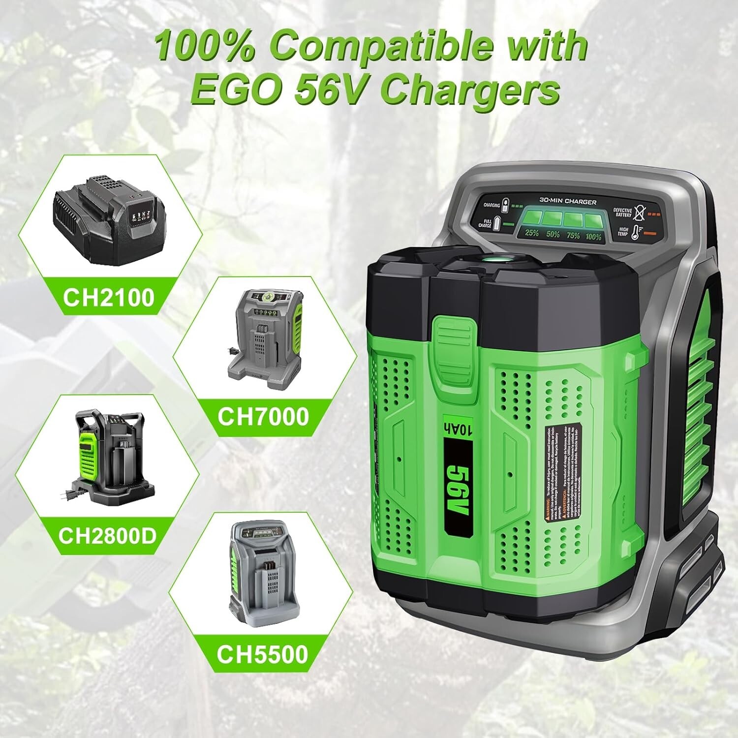 For EGO Power+ 56V 5Ah / 9.6Ah / 12Ah Lithium-ion Battery BA5600T BA2800T BA2240