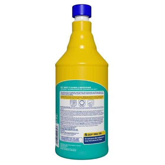 Zep GROUT CLEANER & Whitener 32 oz. Professional Strength Stains Lines ZU104632