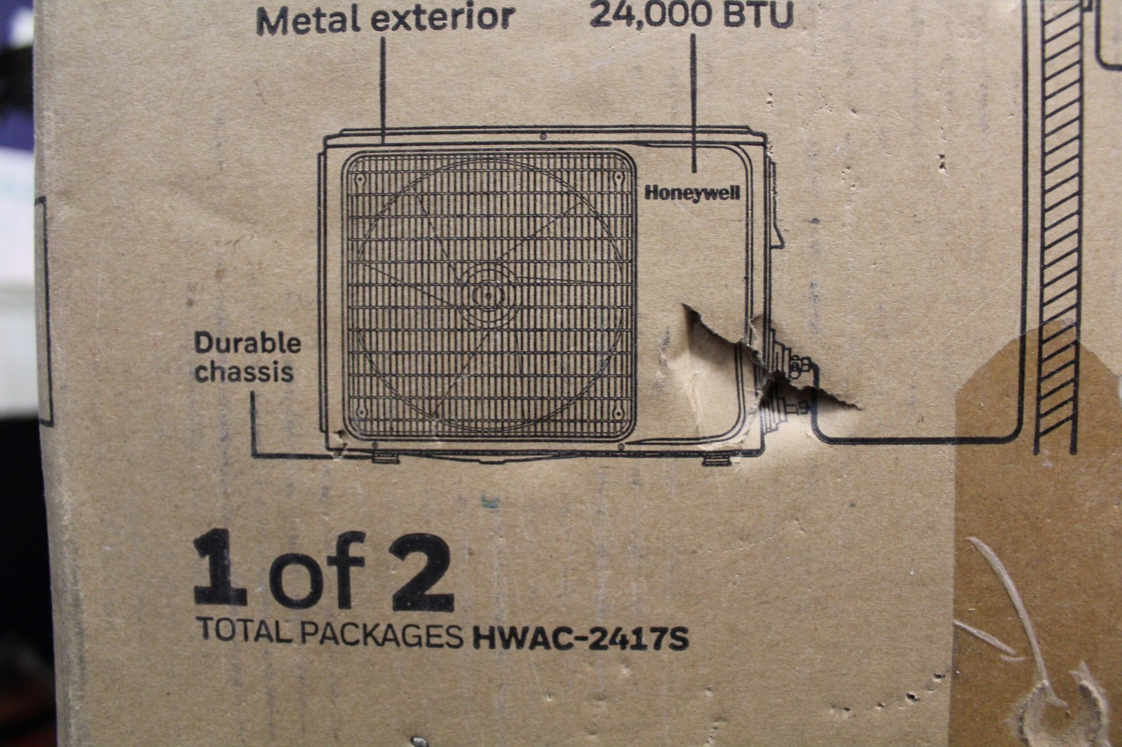 Honeywell 24,000 BTU Ductless Mini Split System AC Air Handler Unit HWAC-2417S