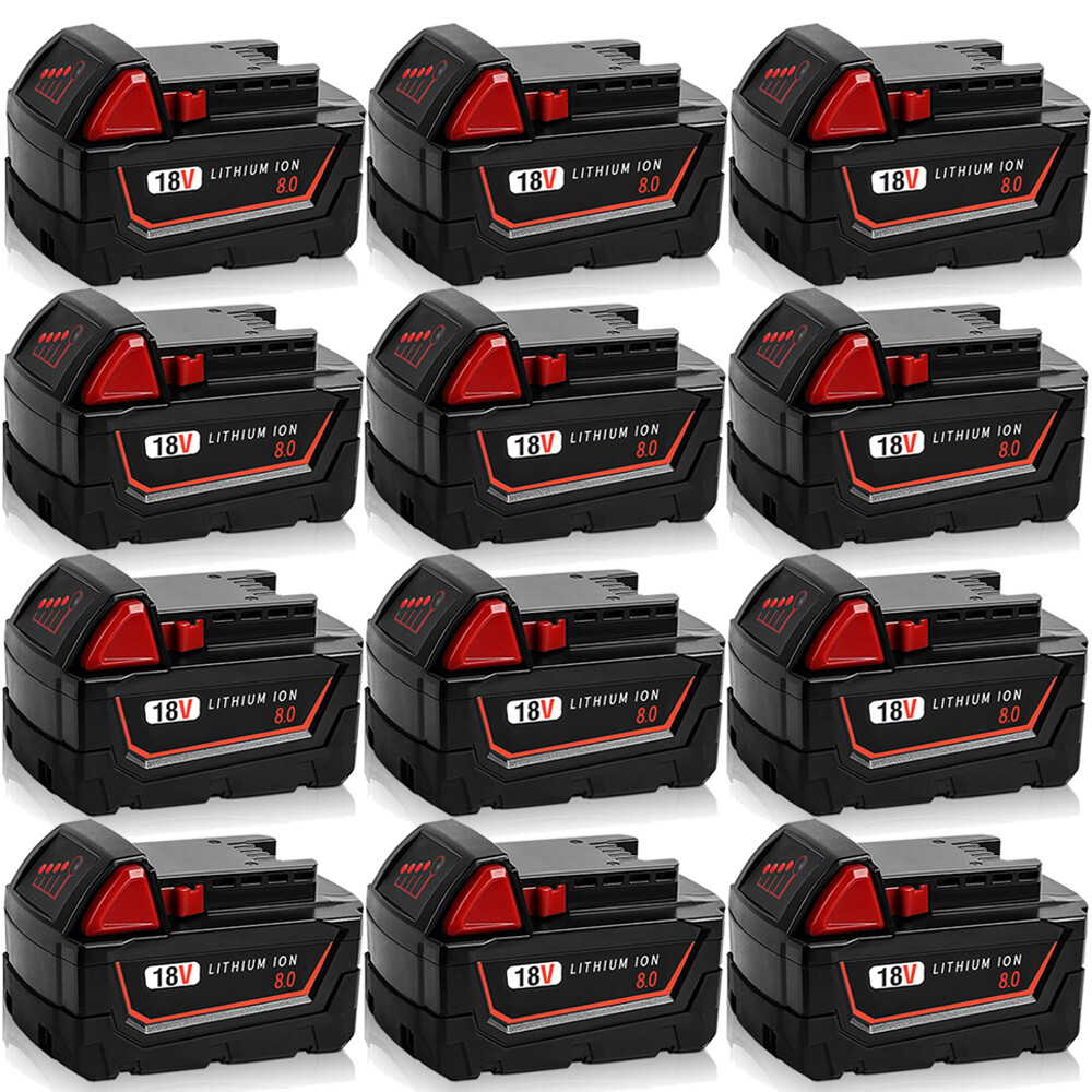 1/10Pack For Milwaukee for M18 Lithium 8 Ah Extended Capacity Battery 48-11-1860