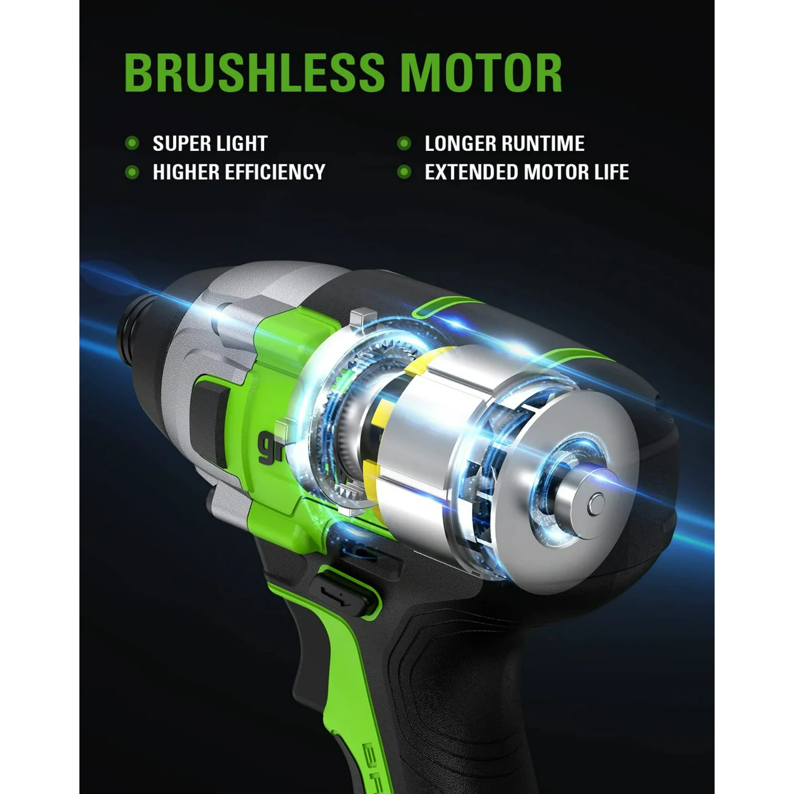 Greenworks 24V 1/4 inch Impact Driver 2650 in-lbs w/ (2)x2Ah Battery and Charger