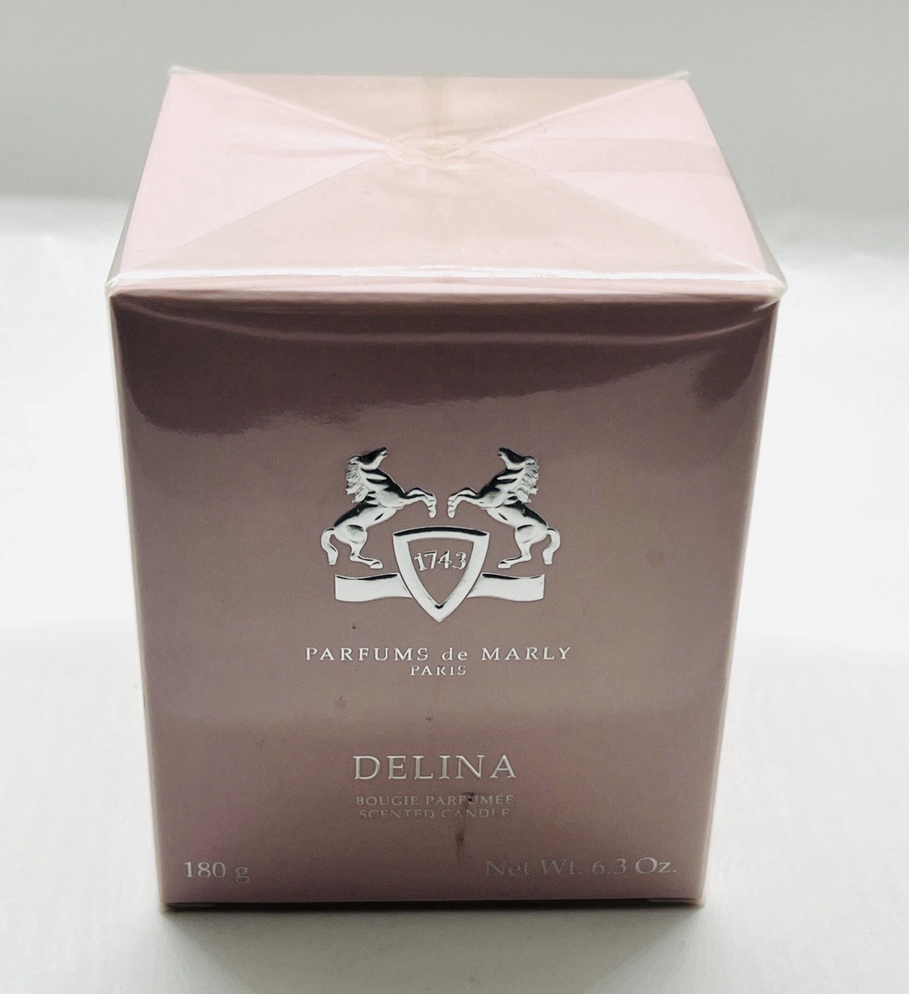 Parfums de Marly DELINA Scented CANDLE New 6.3 oz (180 g) ROSE Floral SEALED
