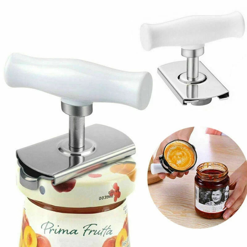 Jar Lid Bottle Opener Can Adjustable Remover Stainless Steel Twist Off Grip Easy
