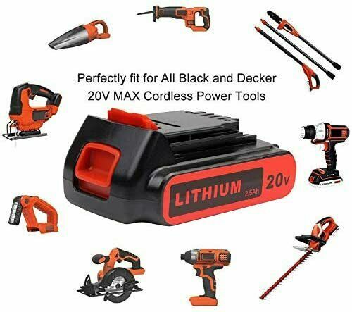 For Black+Decker 20V 2.5Ah Lithium MAX Battery Li-Ion LBXR20 LBXR2020 / Charger