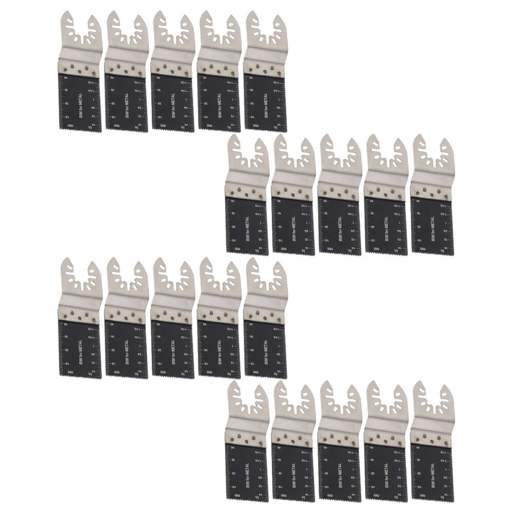 20 Pcs 35-89mm Bi-Metal Oscillating Multi Tool Saw Blades Wood Metal Cut Cutter