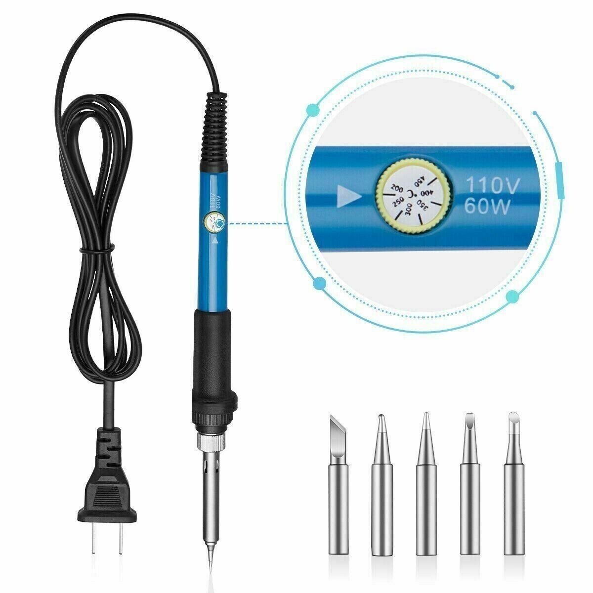 NEW Soldering Iron Electric Gun Adjustable Temperature 60W Welding Solder Wire