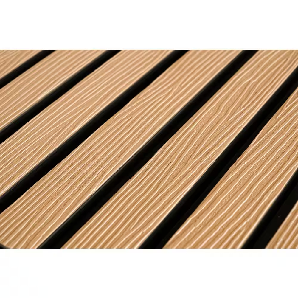9.8 In. X 107 In. X 1 In. 4 Grid Composite Cladding Siding Outdoor Wall Panel in