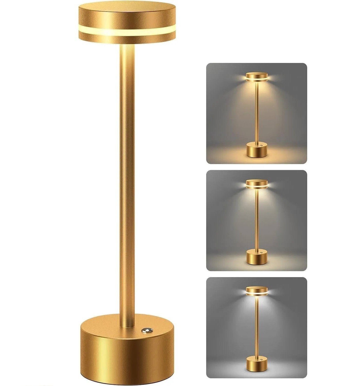 Cordless Table Lamp Portable Battery Powered LED Desk Lamps USB Rechargeable US