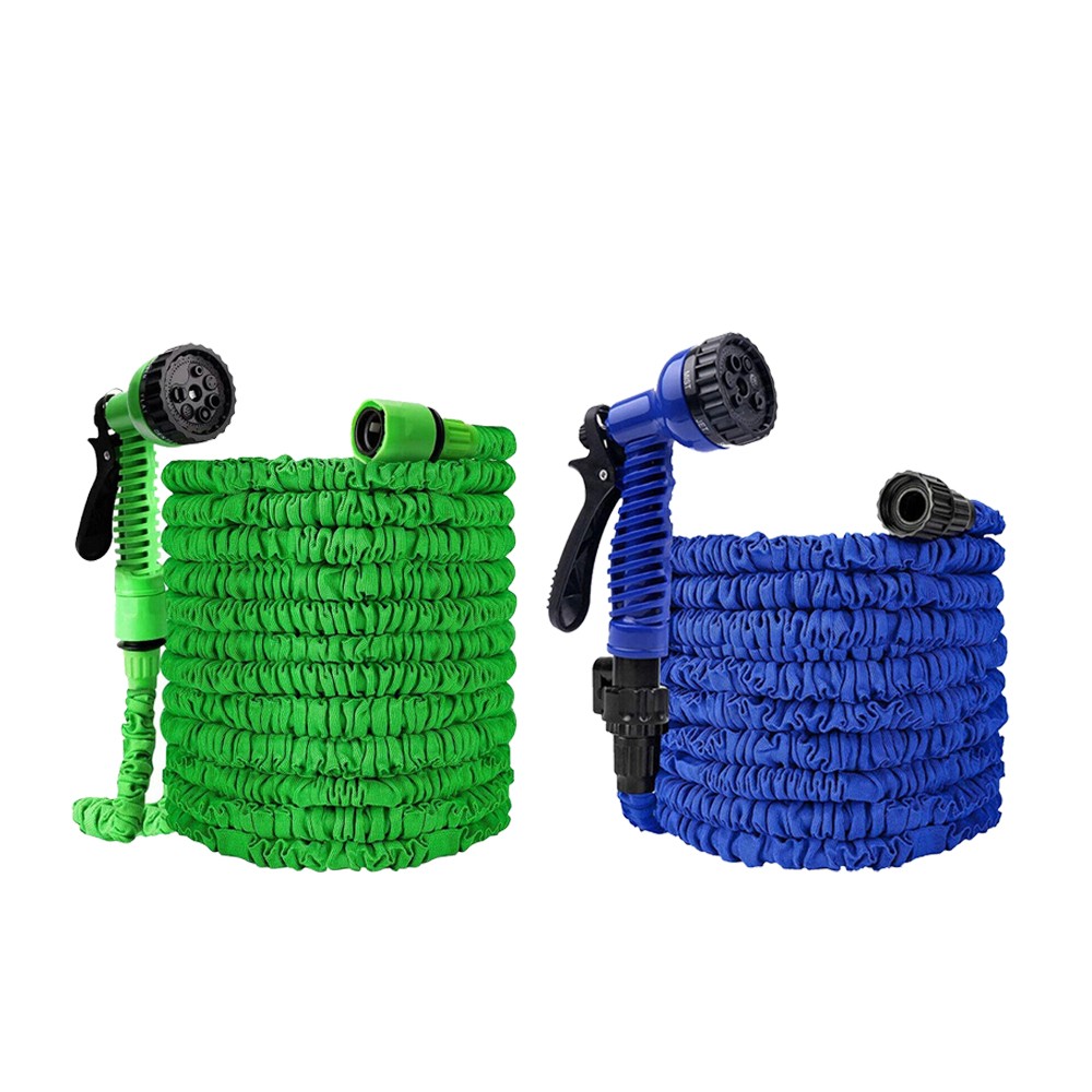 50FT 75FT Expandable Flexible Outdoor Garden Water Hose Pipe with Spray Nozzle