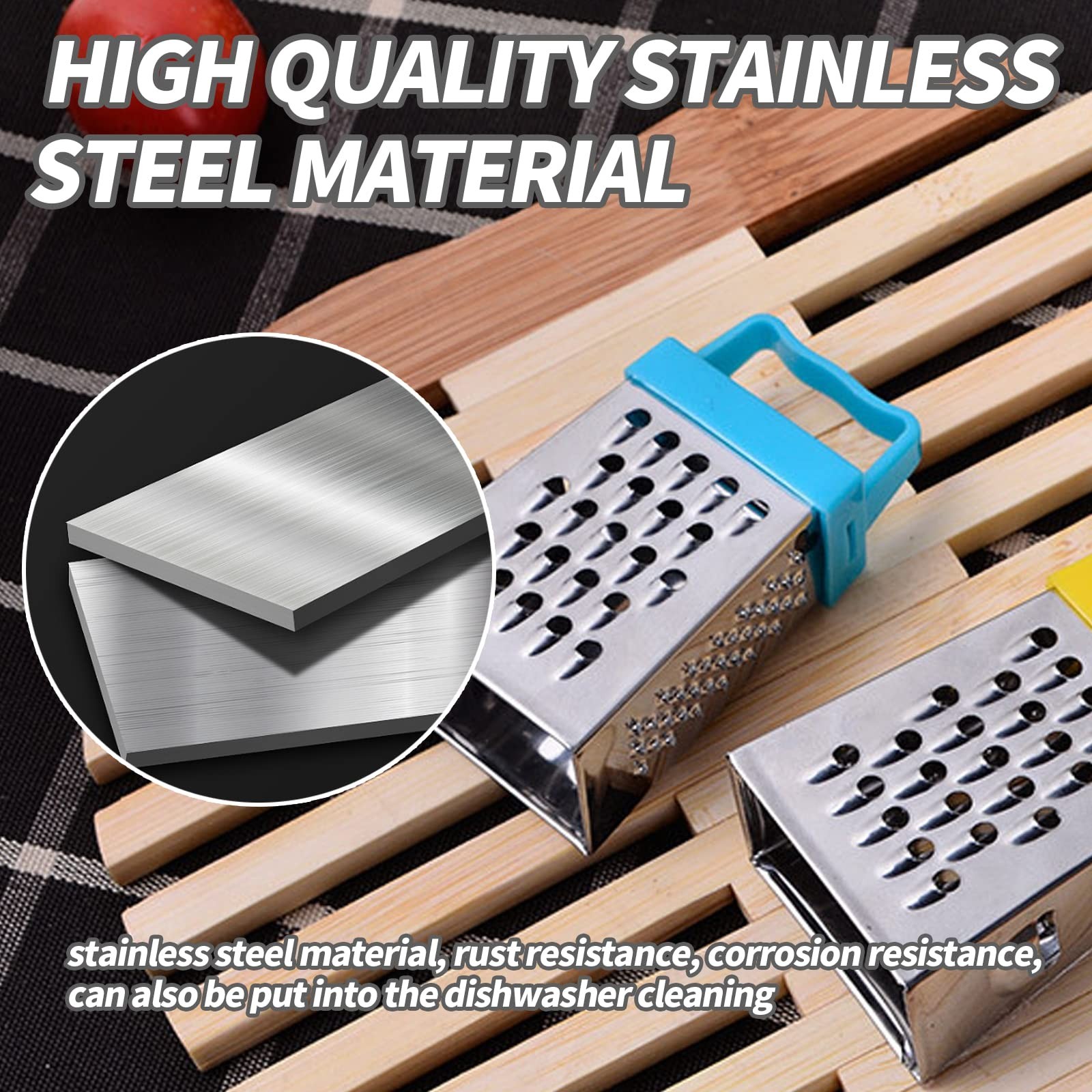 Mini Box Grater Set Stainless Steel Cheese Graters for Kitchen Slicing Cheese
