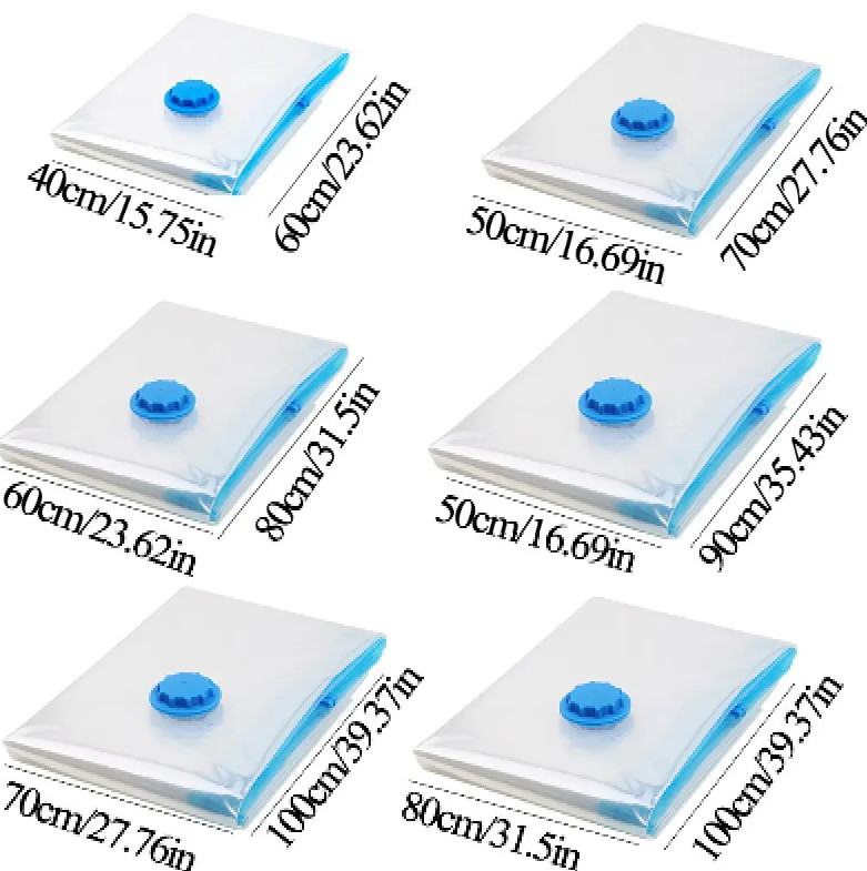 5pcs Jumbo Vacuum Storage Bags Bedding Clothes Travel Space Saver