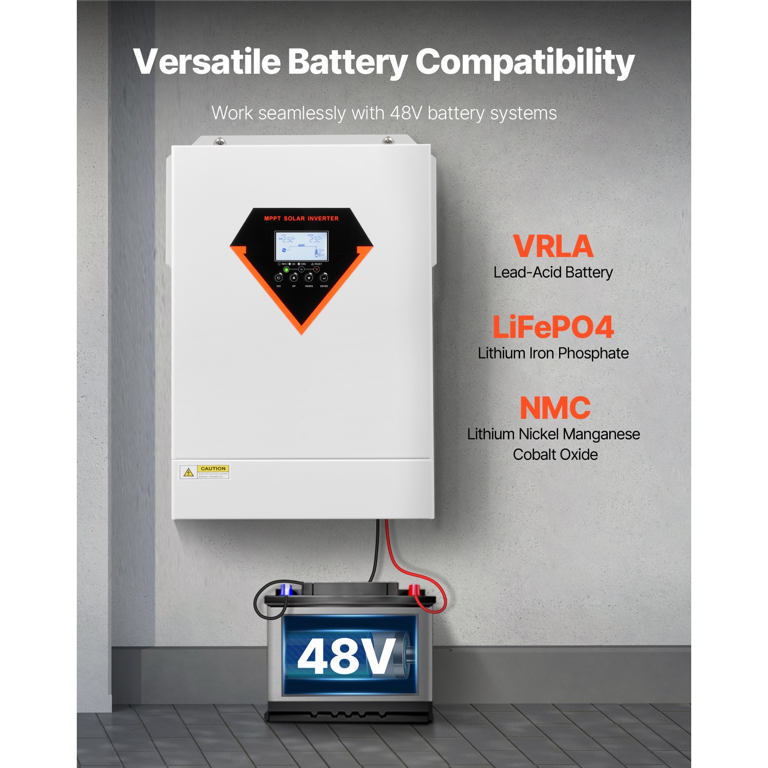 Hybrid Solar Inverter Charger 6000W 220/230V with Built-in 120A MPPT Controller