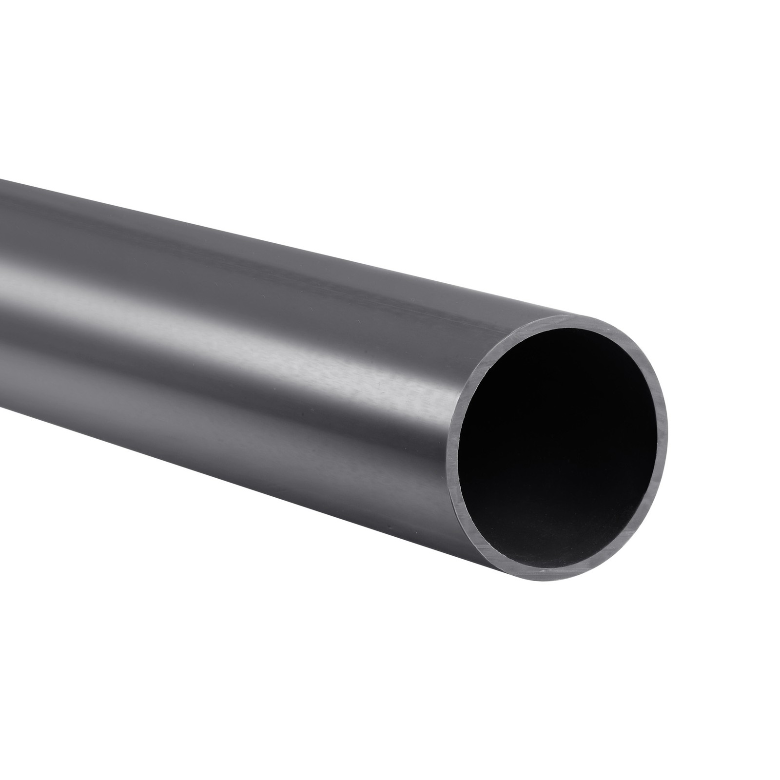 PVC Rigid Round Pipe 45mm ID 50mm OD 0.35m Dark Grey High Impact