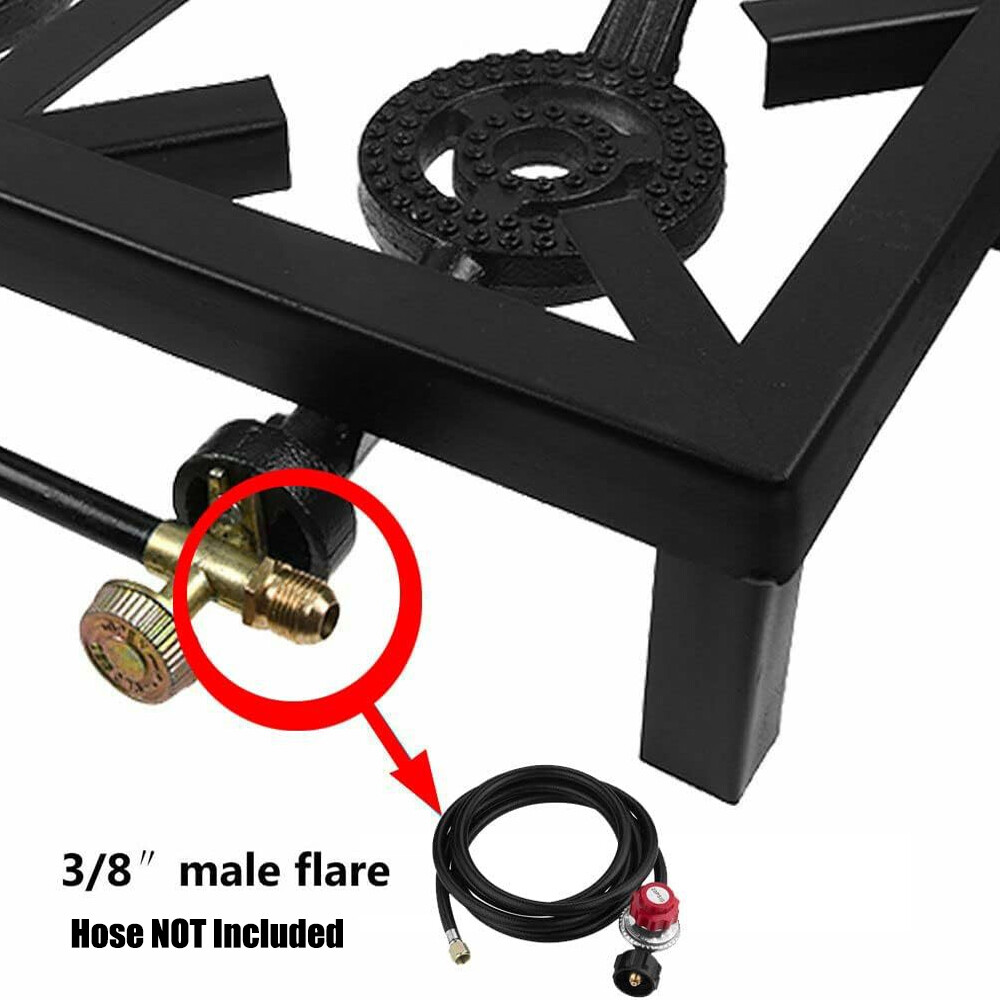 Cast Iron Double Burner Portable Outdoor Camp Stove Propane Gas LPG BBQ Cooker