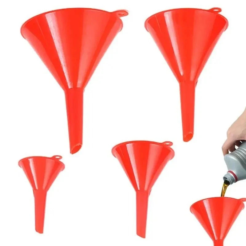 4 Plastic Funnel Set Auto Home Kitchen Garden Engine Oil Water Tool 2″ 3″ 4″ 5″