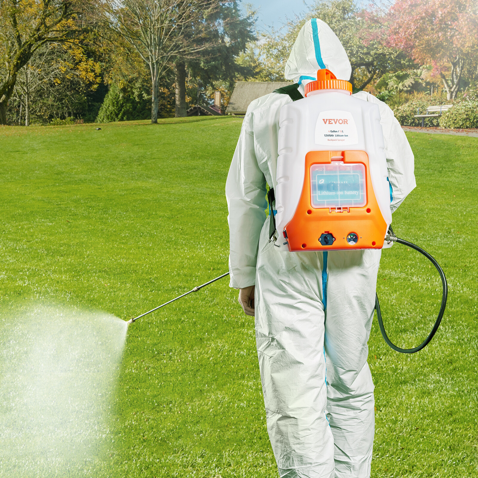 VEVOR Battery Powered Backpack Sprayer 4 Gal Tank 0-90 PSI Adjustable Pressure