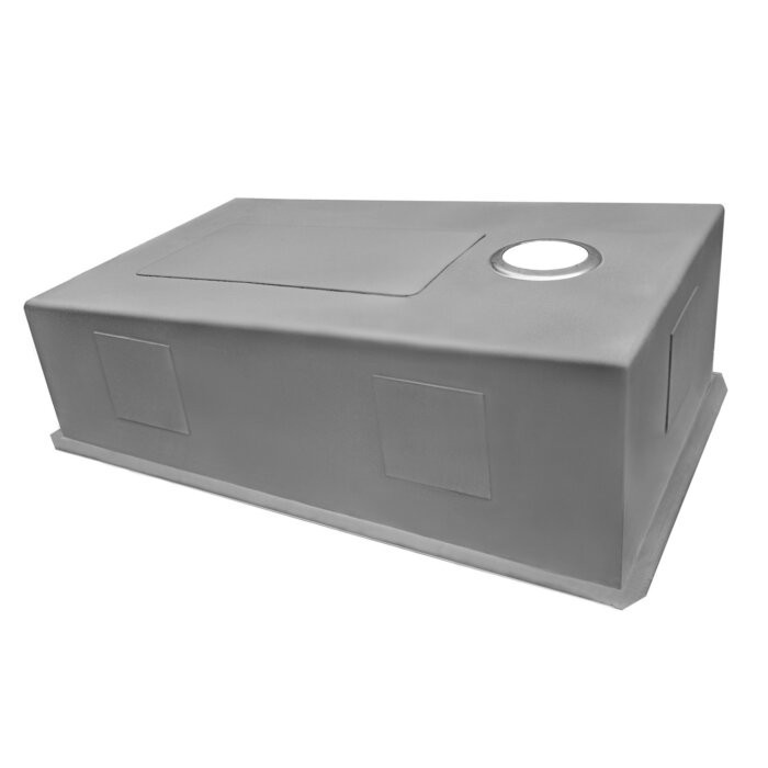 Ruvati 36″Undermount Slope Bottom Offset Drain Reversible Sink- RVH7497