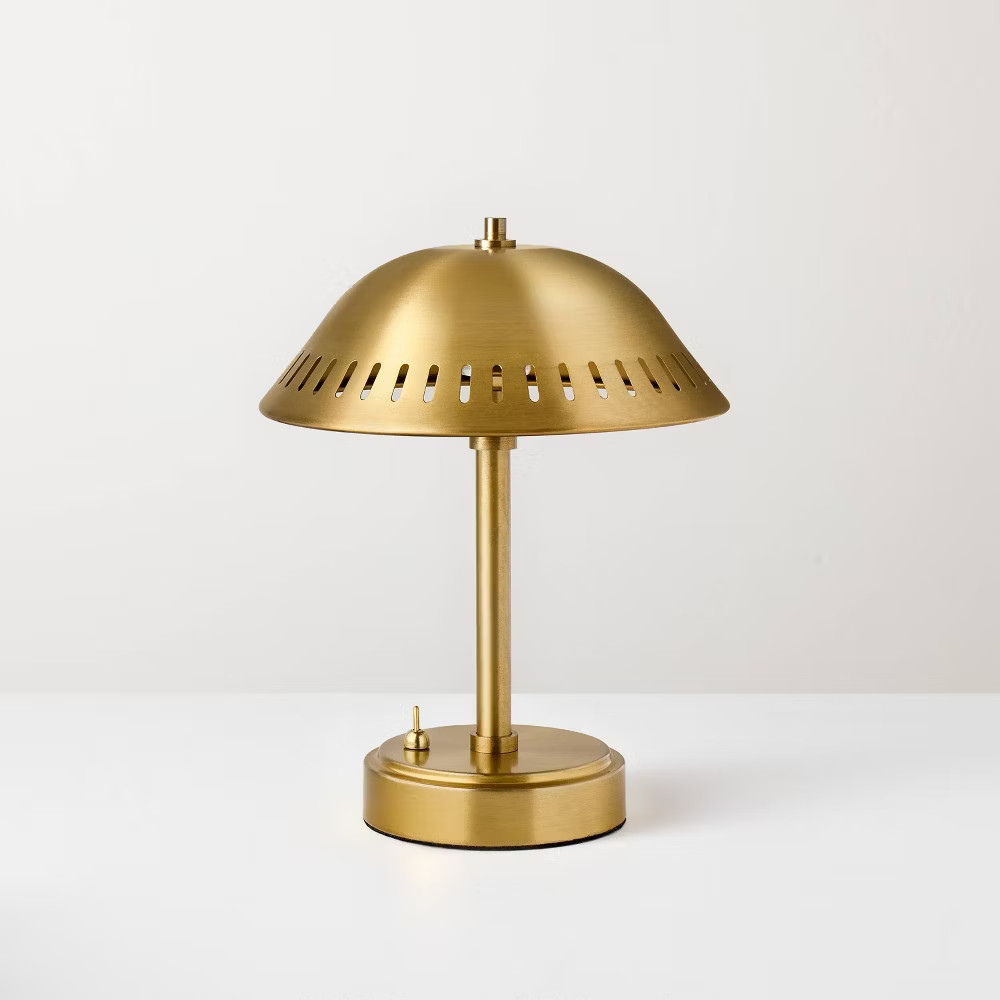 Portable Table Lamp Brass (Includes LED Light Bulb) – Hearth & Hand