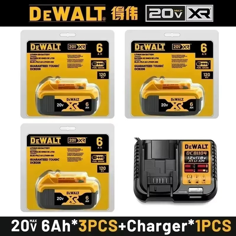 DeWalt 20V 6.0Ah Battery Replacement DCB184 DCB181 DCB182 Power Tool Pack ✅
