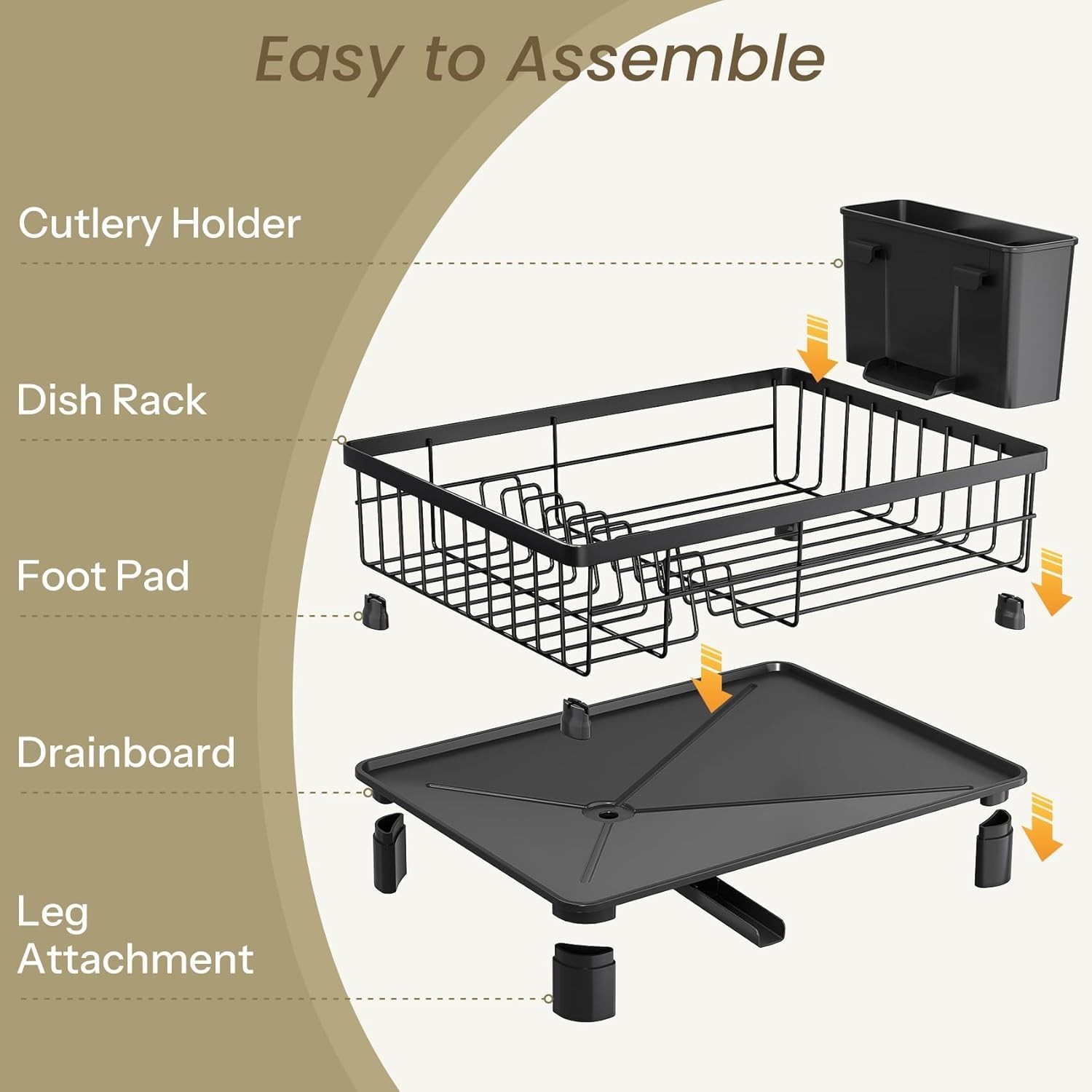 Dish Drying Rack – Small Dish Rack for Kitchen Counter, Stainless Steel Dish …
