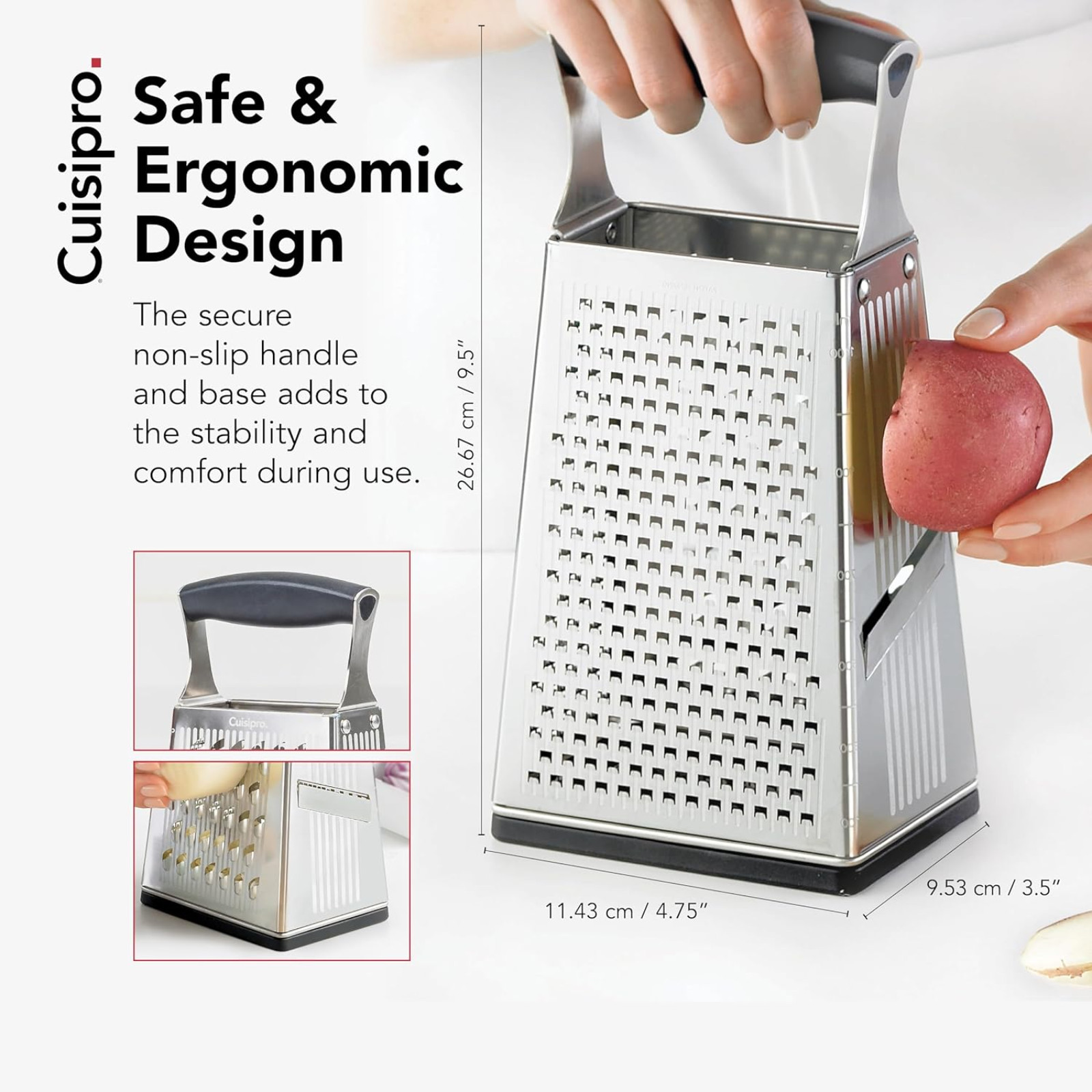 Cuisipro 4 Sided Box Grater Silver 746850