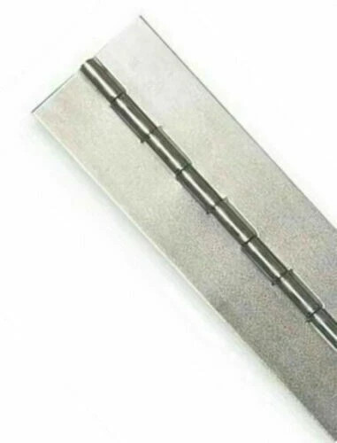 4″ x 72″ PIANO HINGE No Holes Weldable Steel Finish Continuous Nonremovable Pin