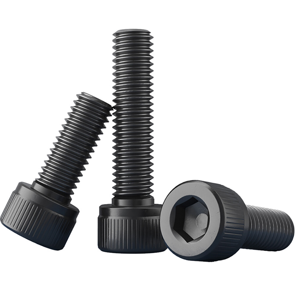 High Tensile 12.9 Cap Head Allen Bolts M4 (4mm) Self Colour Black Socket Screws