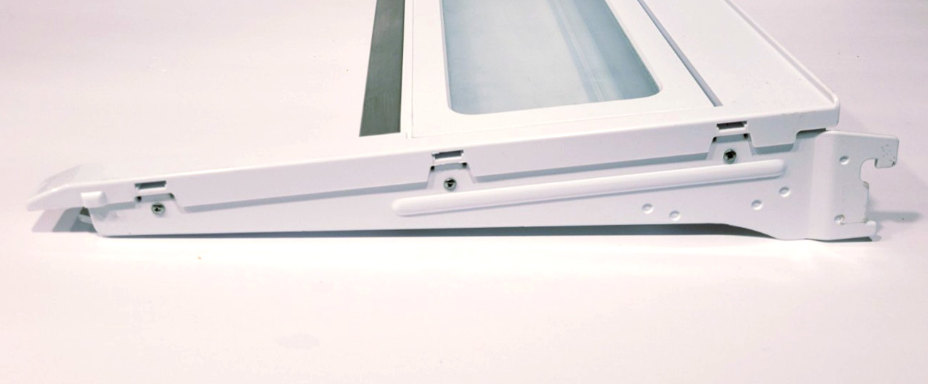 Samsung Refrigerator Split Glass Shelf Part # DA97-08463A Slide 16″ L & 13.5″ W