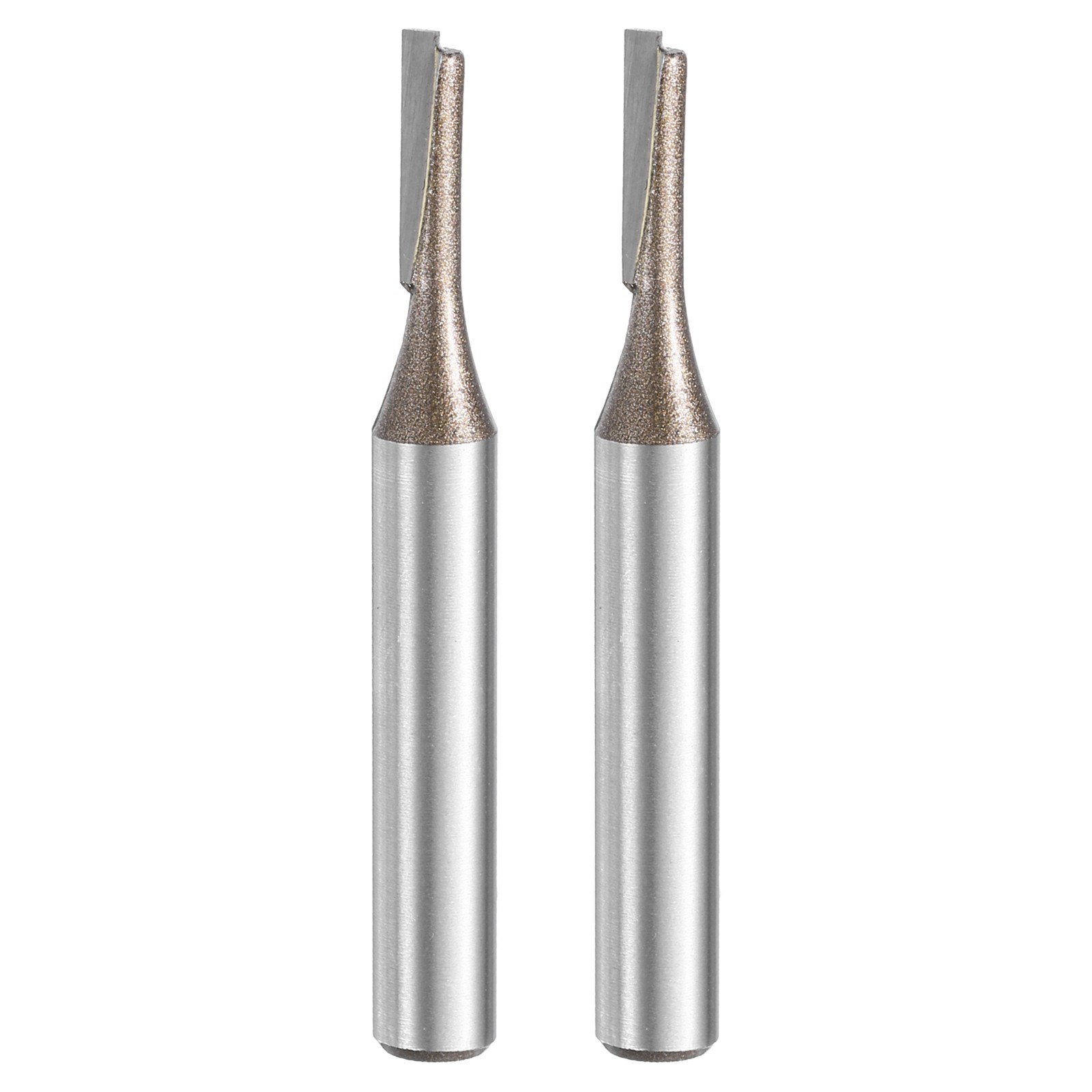 2pcs Straight Router Bit 1/4 Shank 1/8″ Cutting Dia 2 Flutes 0.51″ YG6 Carbide