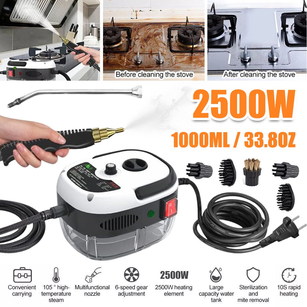 2500W Handheld Car Detailing Cleaning Machine High Temp Steam Cleaner Household