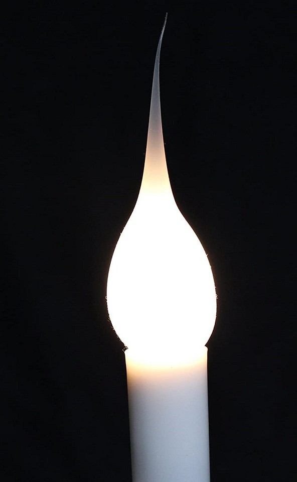 8 Silicone Dipped, Country Style, Electric Candle Lamp Chandelier Bulbs 5 Watt