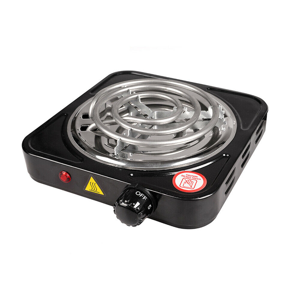 1000W Portable Single Electric Burner Hot Plate Camping Stove Stainless 110V