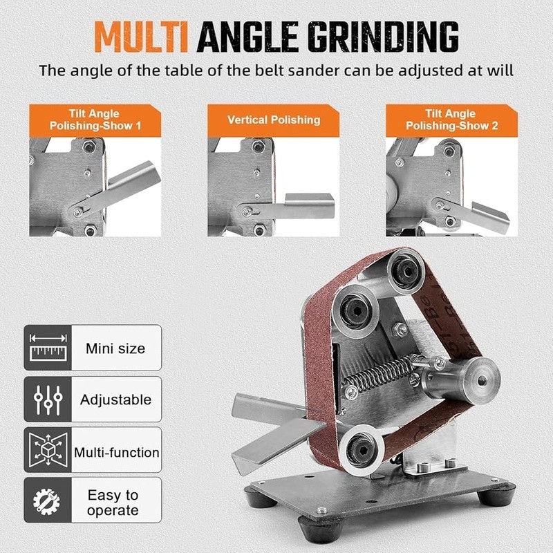 Premium Sander Set Suitable for Mini Electric Belt Sander Cutter Edges New