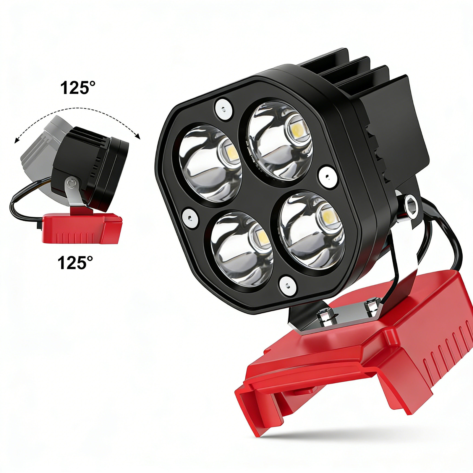 40W 6000LM LED Flashlight for Milwaukee 18V Battery Wireless Work Light PD