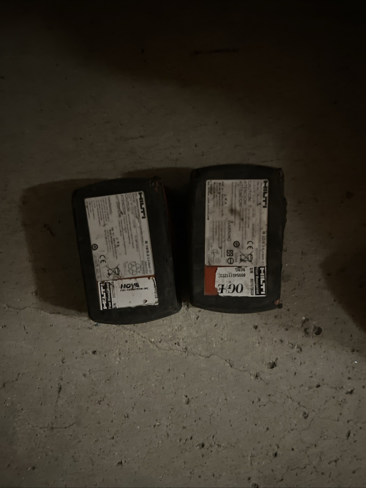 hilti battery b22 And B18 Lot