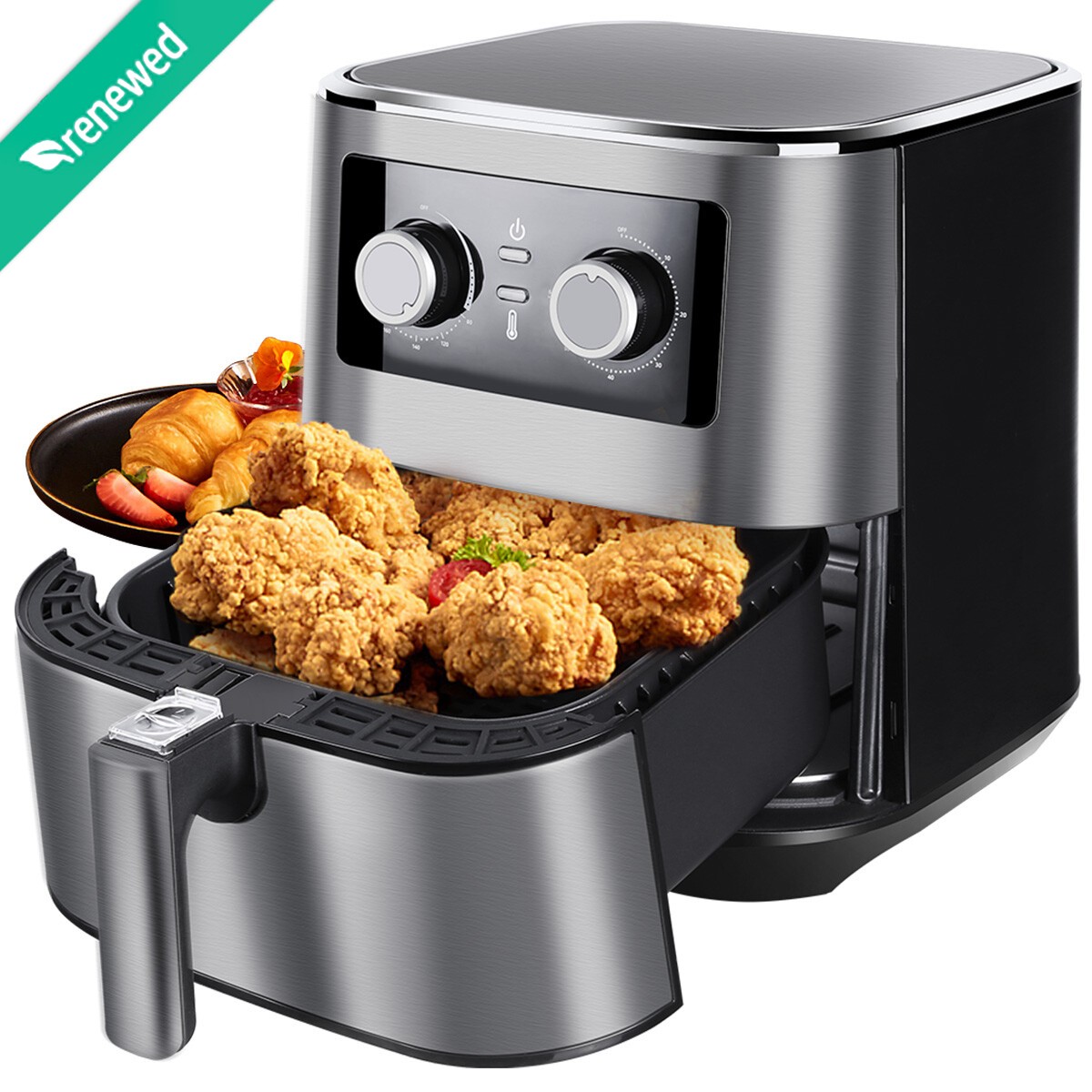 Air Fryer 5.8QT 1700W Oil Free Large Timer Cooker Easy Dishwasher-Safe US fryer