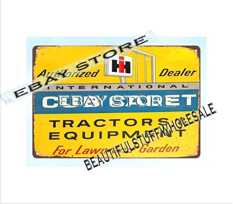 IH Cub Cadet tractor farm lawn garden equipment metal tin sign corporate art