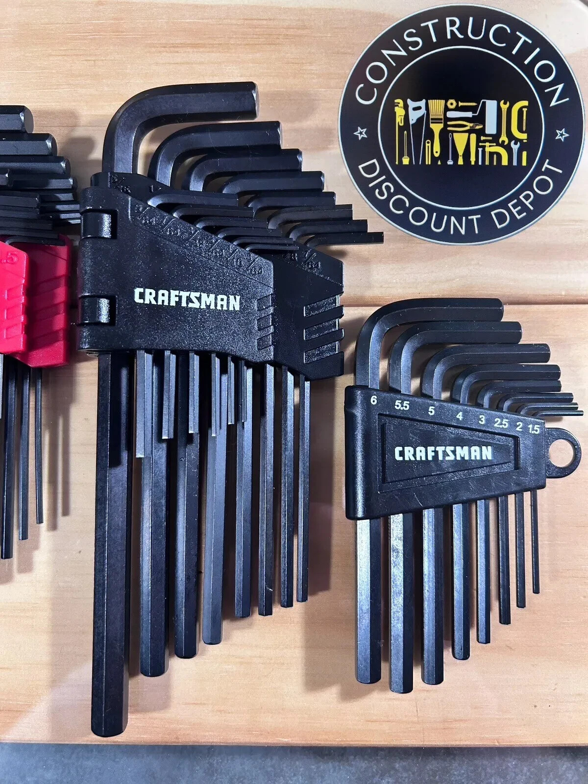 Craftsman SAE & METRIC Stubby and Regular Length Loose Allen Hex Key Wrench Set