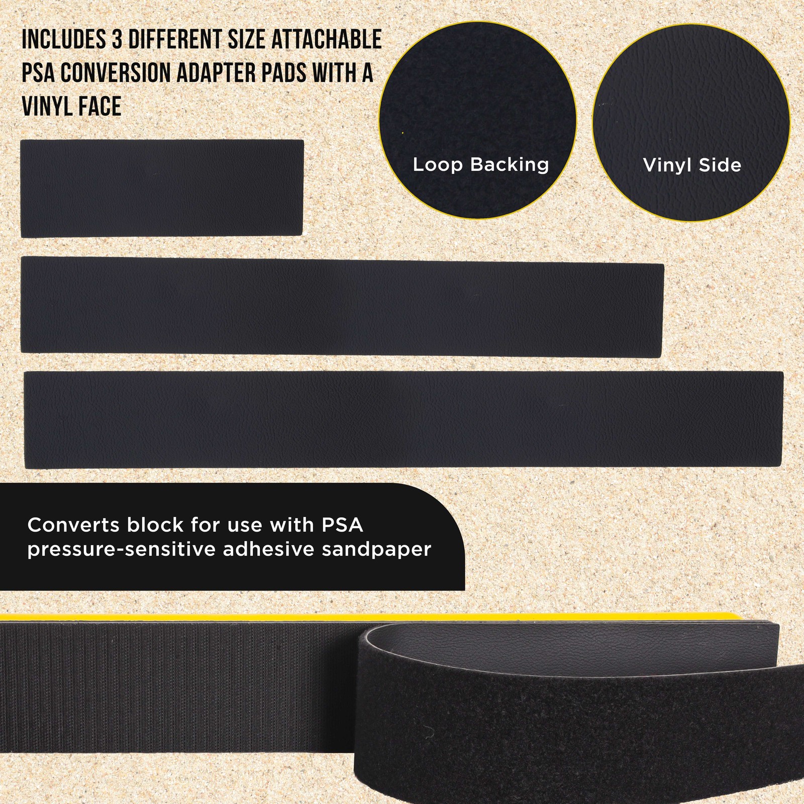 K-Block Sander Firm & Flex Hand Sanding Block Kit, 9″, 16″, 24″ with Hook & Loop